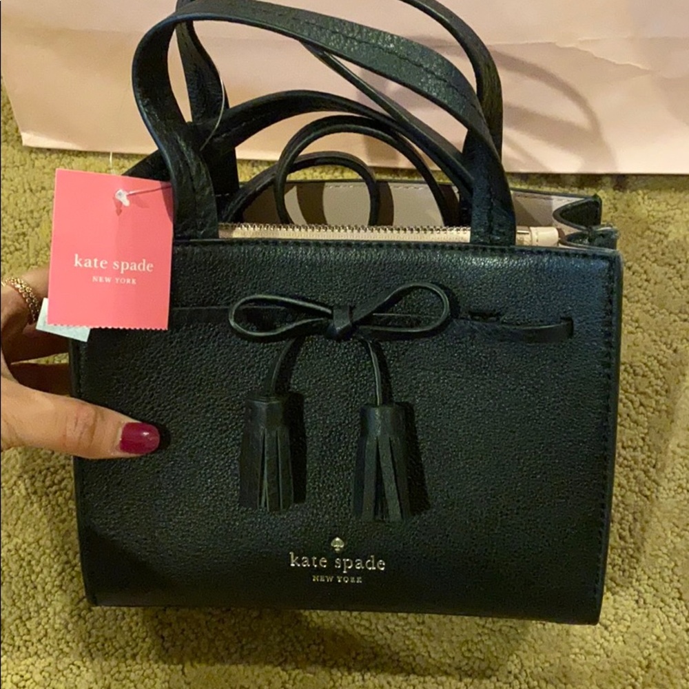 New Black Kate Spade Mini Satchel